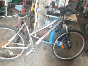 [à retaper] Vélo VTC team lady gosport frein à disque avec suspension