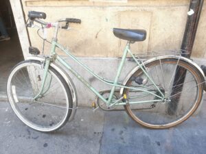 Vélo ville Jacques Anquetil turquoise